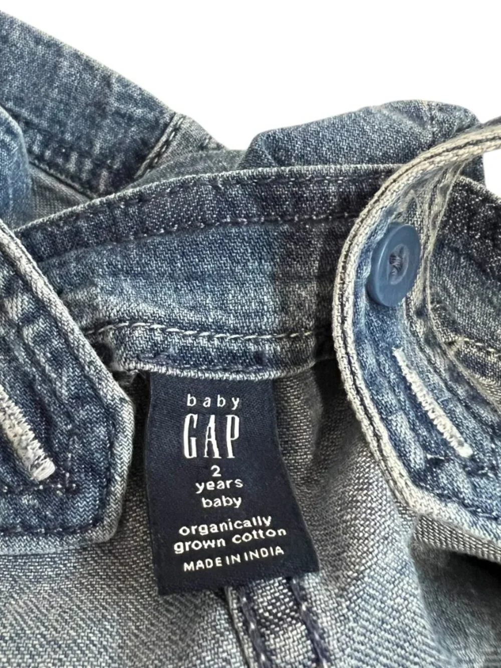 Gap Baby denim dress overalls style sleeveless 2 year old baby